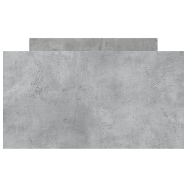 Sängynrunko päädyillä betoninharmaa 100x200 cm