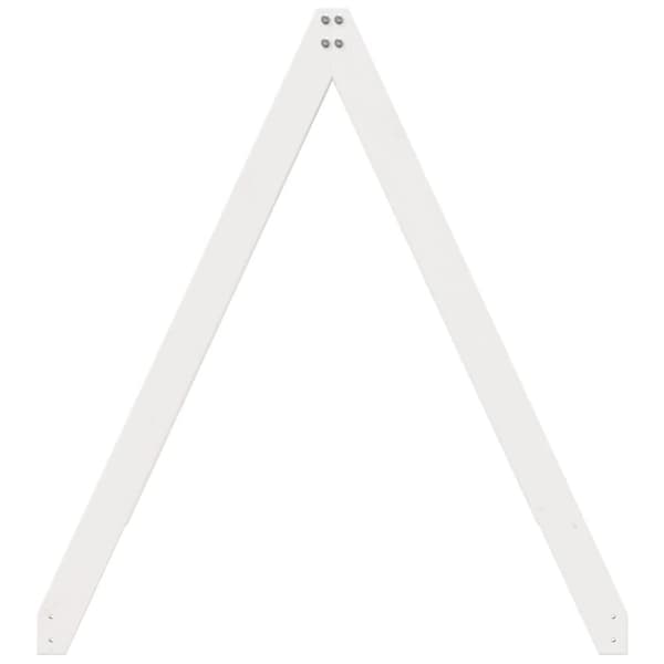 stel til husseng 209x85,5x88 cm massivt fyrretræ hvid