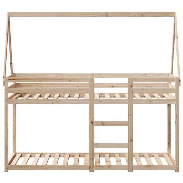 Våningssäng med tak 75x190 cm massiv furu