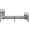 Miniatyrbillede 5 af 8: sengeramme med sengegavl og fodgærde 193x203 cm metal sort