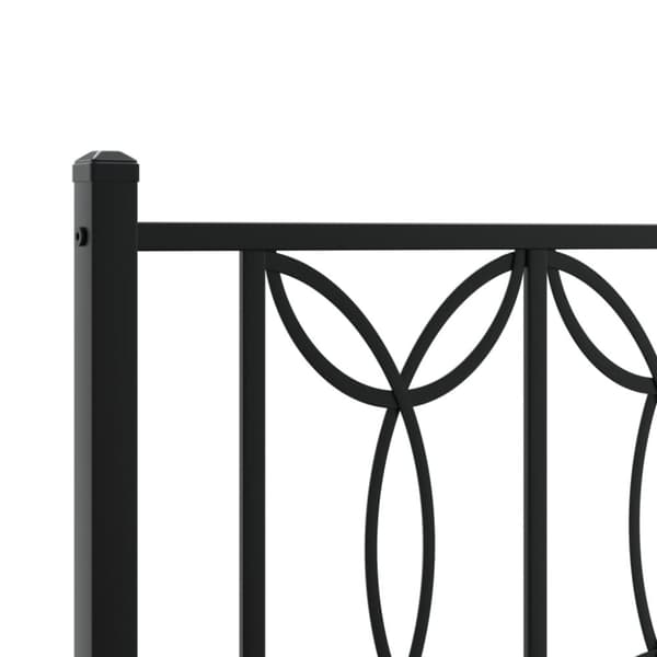 sengeramme med sengegavl 140x200 cm metal sort