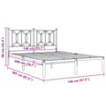 Miniatyrbillede 8 af 8: sengeramme med sengegavl 140x200 cm metal sort