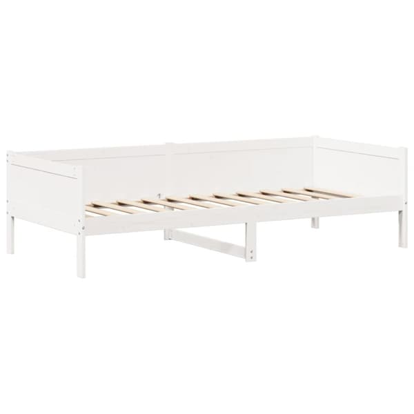 Dagbädd med tak vit 90x190 cm massiv furu