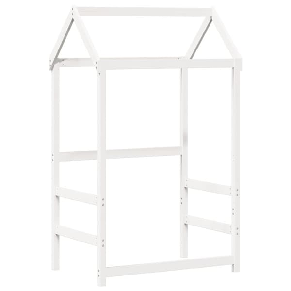 Dagbädd med tak vit 90x190 cm massiv furu