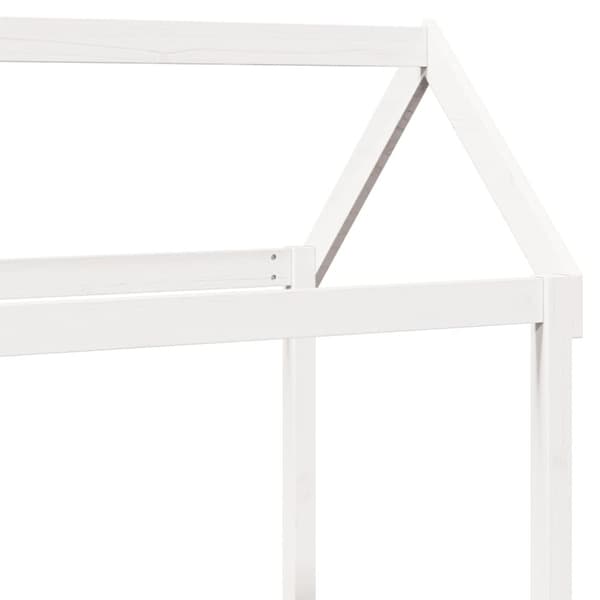Dagbädd med tak vit 90x190 cm massiv furu