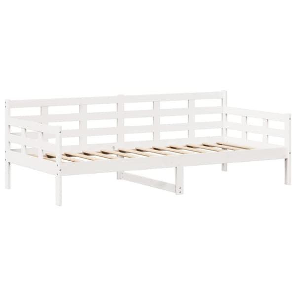 daybed med tag 90x200 cm massivt fyrretræ hvid