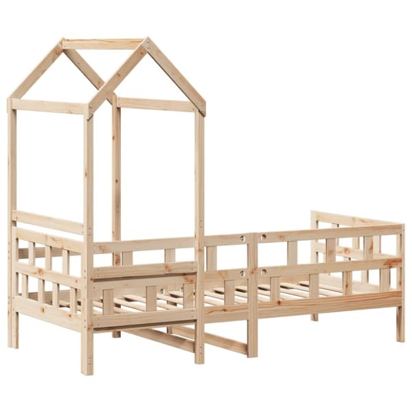 daybed med tag 90x200 cm massivt fyrretræ