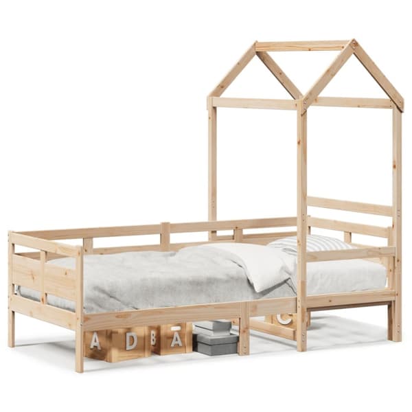daybed med tag 90x200 cm massivt fyrretræ