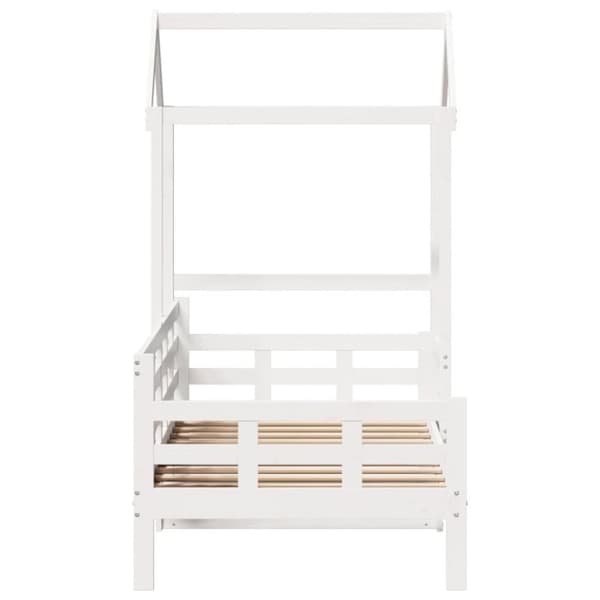 daybed med tag 80x200 cm massivt fyrretræ hvid