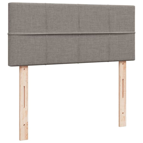 Ramsäng med madrass taupe 120x200 cm tyg