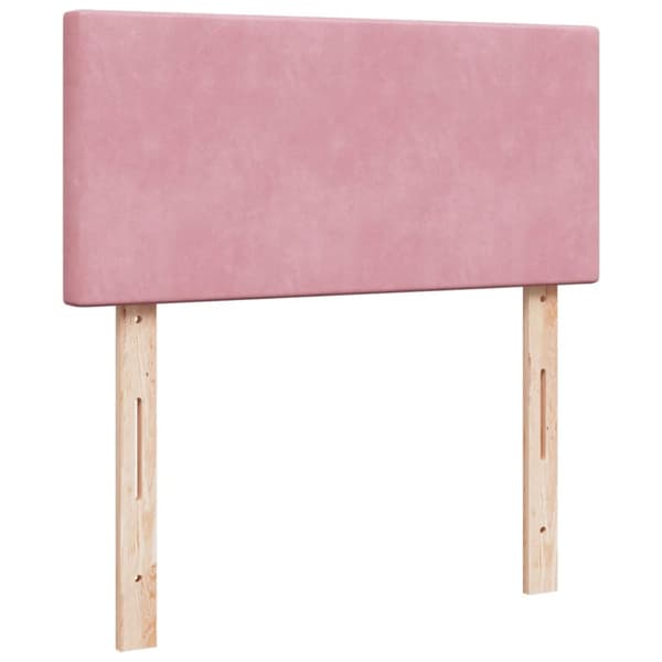 Ramsäng med madrass rosa 100x200 cm sammet