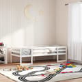 Miniatyrbild 3 av 10: Sängram för barnsäng vit 80x200 cm massiv furu