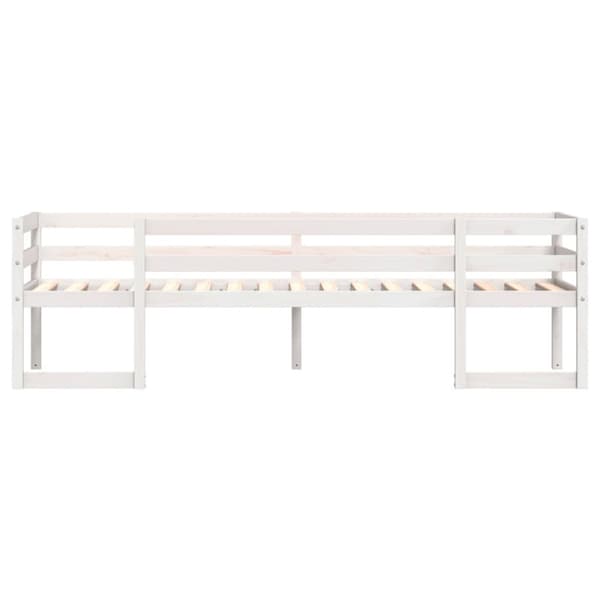 Sängram för barnsäng vit 80x200 cm massiv furu