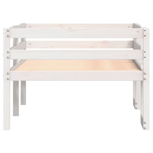 Sängram för barnsäng vit 80x200 cm massiv furu