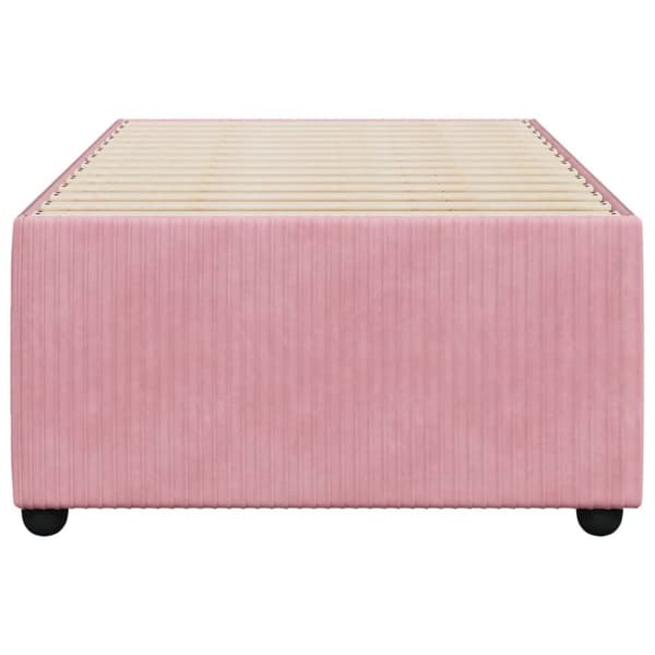 Sängynrunko pinkki 90x200 cm sametti
