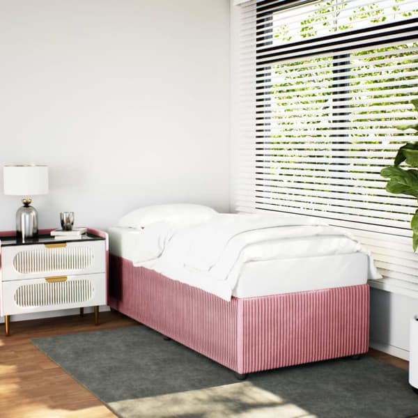 Sängynrunko pinkki 90x200 cm sametti