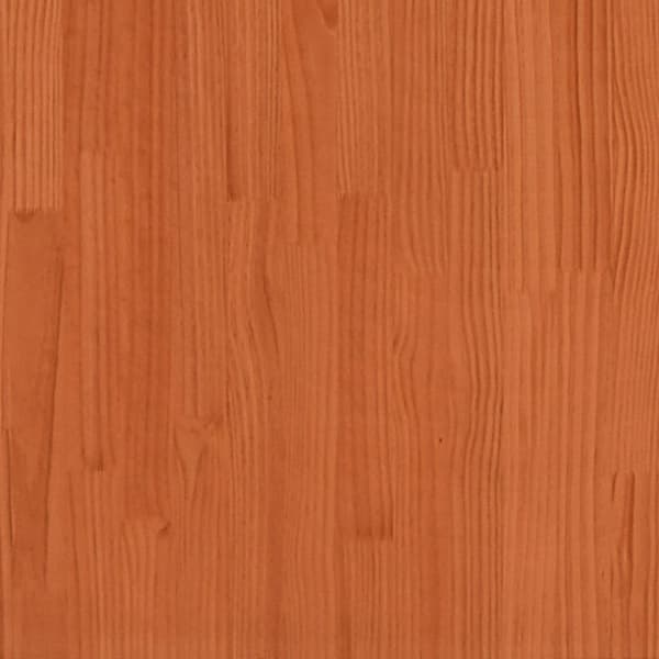 Sängram för barnsäng vaxad brun 90x190 cm massiv furu