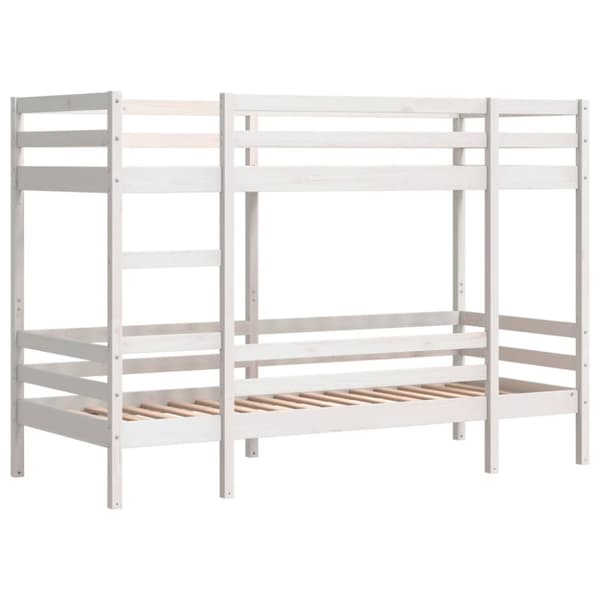 Våningssäng vit 90x190 cm massiv furu