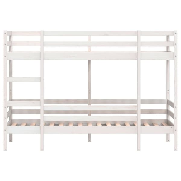 Våningssäng vit 90x190 cm massiv furu