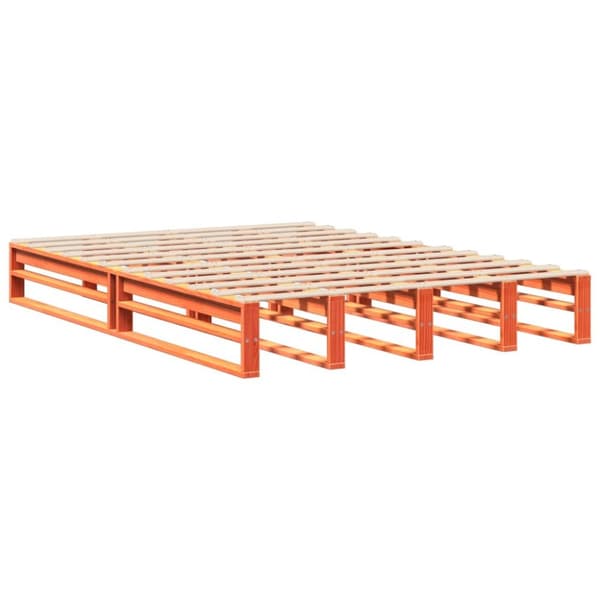 sengeramme uden madras 120x200 cm massivt fyrretræ gyldenbrun