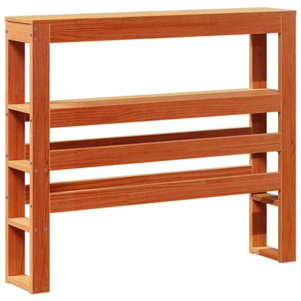 sengeramme med sengegavl 90x190 cm massivt fyrretræ gyldenbrun