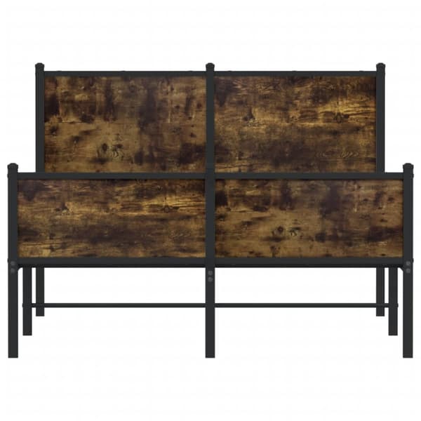 Metallinen sängynrunko ilman patjaa savutammi 120x200 cm