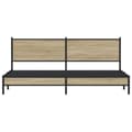 Miniatyrbillede 5 af 10: sengeramme uden madras 193x203 cm metal sonoma-eg