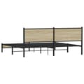 Miniatyrbillede 7 af 10: sengeramme uden madras 193x203 cm metal sonoma-eg
