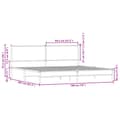 Miniatyrbillede 10 af 10: sengeramme uden madras 193x203 cm metal sonoma-eg