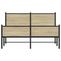 Miniatyrbillede 5 af 10: sengeramme uden madras 140x190 cm metal sonoma-eg