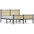 Miniatyrbillede 1 af 10: sengeramme uden madras 140x190 cm metal sonoma-eg