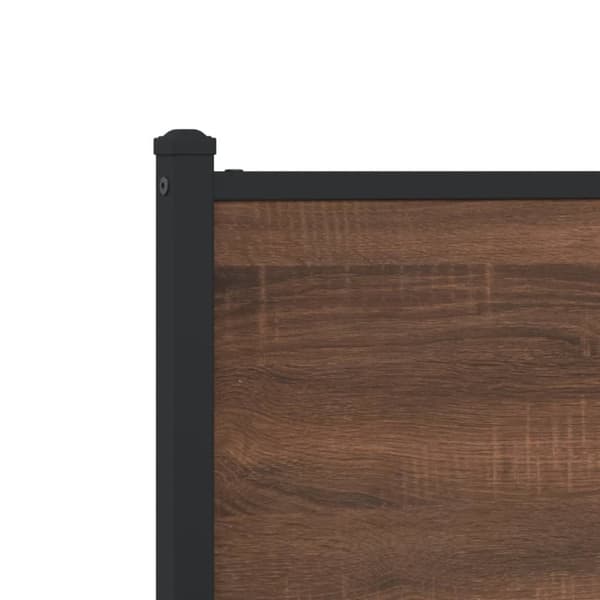 sengeramme uden madras 180x200 cm metal brun egetræsfarve