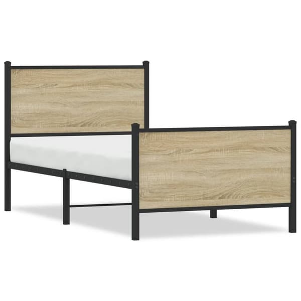 sengeramme uden madras 75x190 cm metal sonoma-eg
