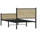 Miniatyrbillede 7 af 10: sengeramme uden madras 90x200 cm metal sonoma-eg