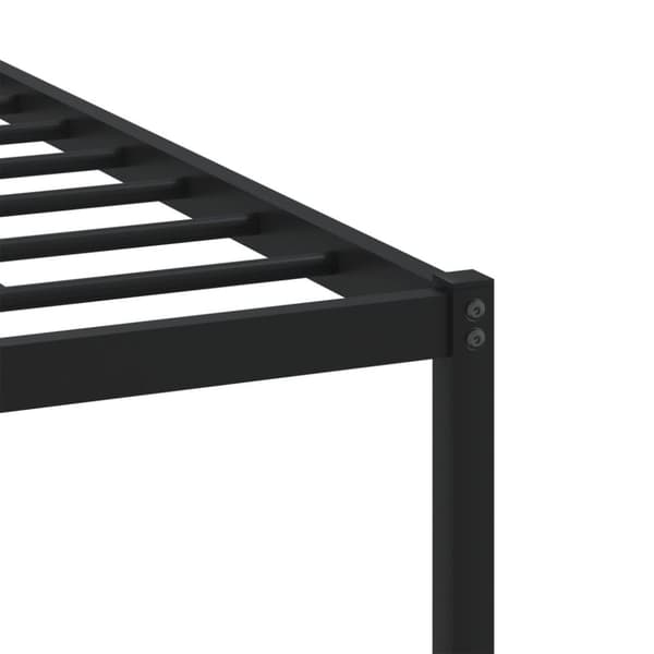 sengeramme uden madras 183x213 cm metal brun egetræsfarve