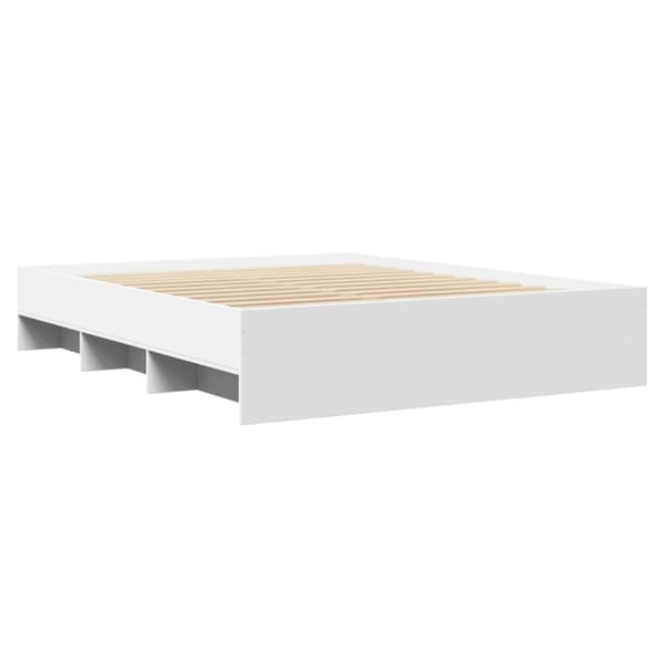 sengestel 160x200 cm konstrueret træ hvid