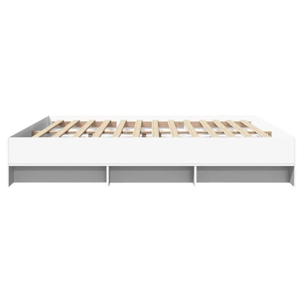 sengestel 180x200 cm konstrueret træ hvid