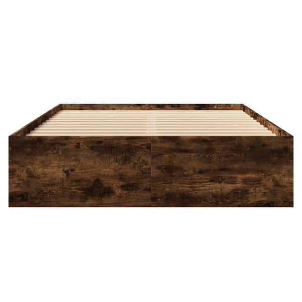 sengeramme 120x200 cm uden madras konstrueret træ røget eg