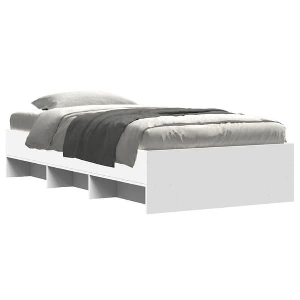 sengeramme 75x190 cm konstrueret træ hvid