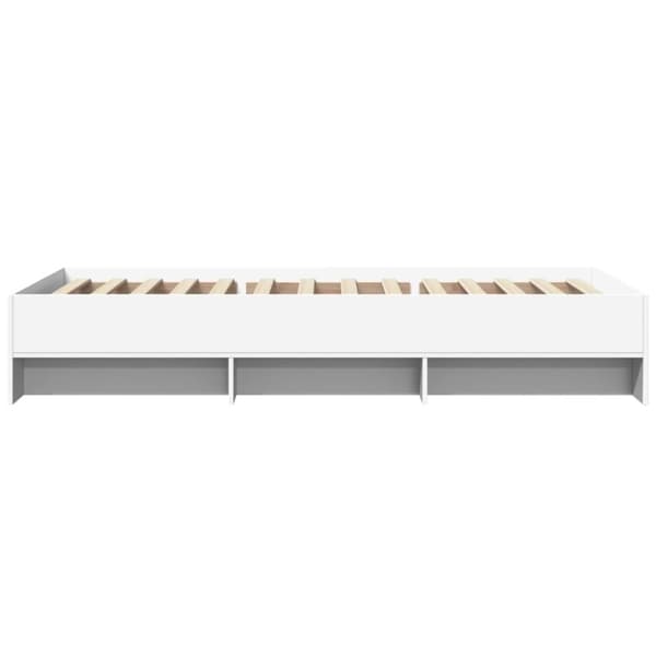 sengeramme 75x190 cm konstrueret træ hvid