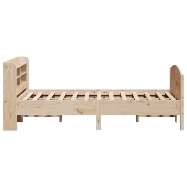 sengeramme uden madras 135x190 cm massivt fyrretræ hvid