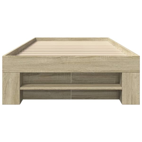 sengeramme 75x190 cm uden madras konstrueret træ sonoma-eg