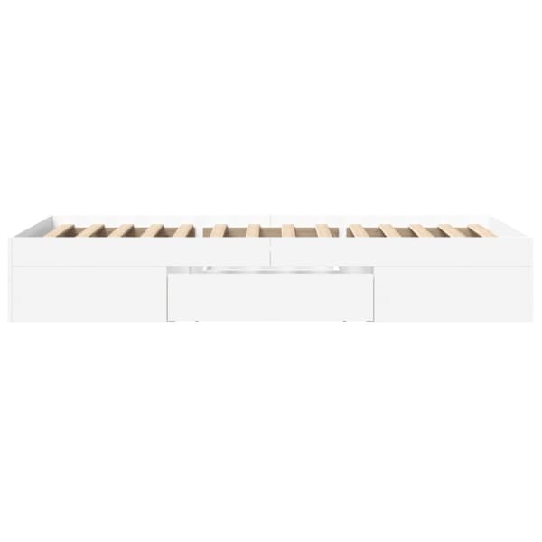 sengeramme 90x190 cm konstrueret træ hvid