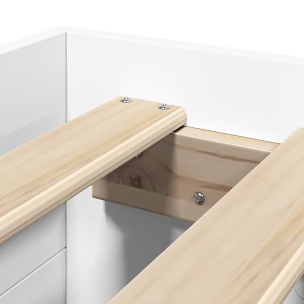 sengeramme 90x190 cm konstrueret træ hvid