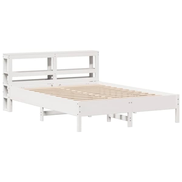 sengeramme uden madras 160x200 cm massivt fyrretræ hvid