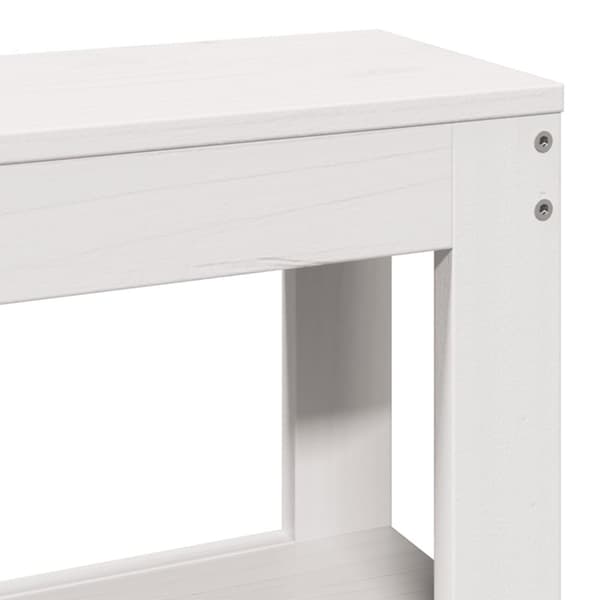 sengeramme uden madras 160x200 cm massivt fyrretræ hvid