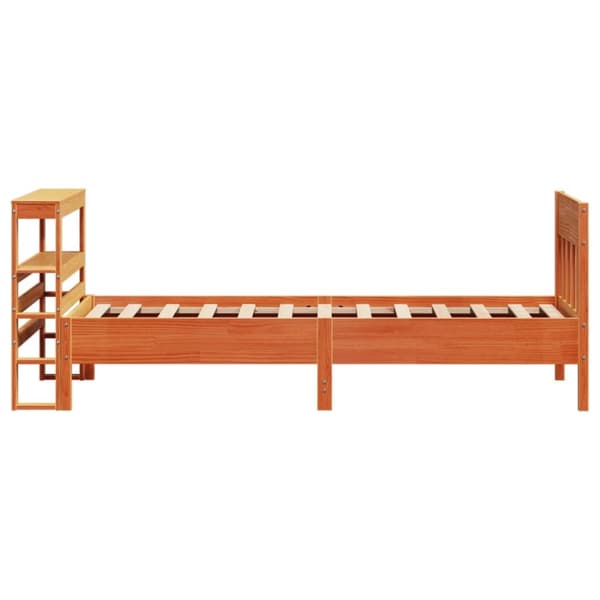 Sängynrunko ilman patjaa vahanruskea 75x190 cm täysi mänty