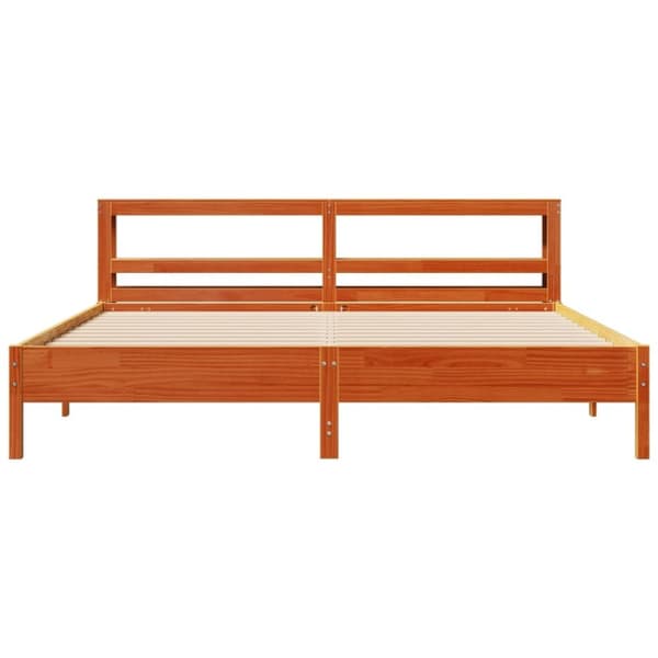 sengeramme uden madras 180x200 cm massivt fyrretræ gyldenbrun
