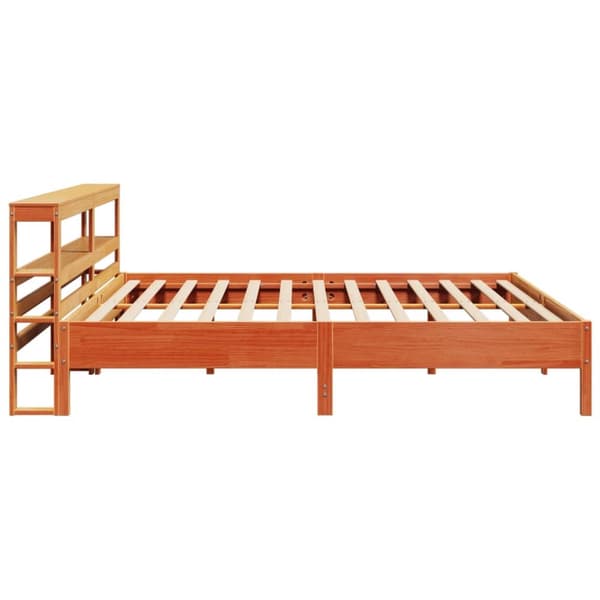 sengeramme uden madras 180x200 cm massivt fyrretræ gyldenbrun