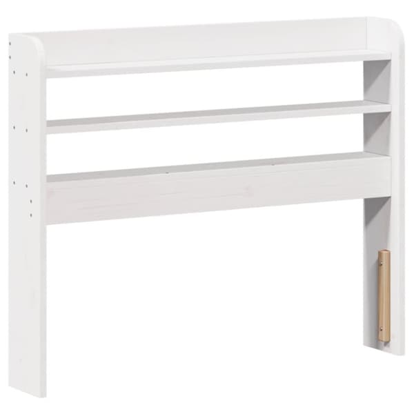 sengeramme med sengegavl 75x190 cm massivt fyrretræ hvid